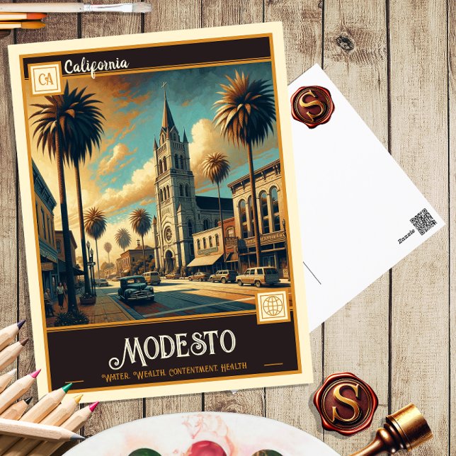 Modesto, California | Vintage Postcard (Creator Uploaded)