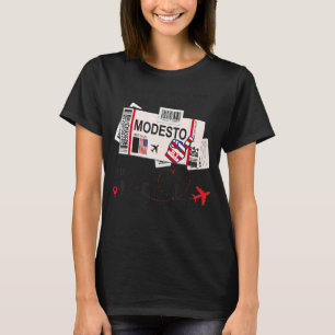 Modesto Girl Modesto Boarding Pass T-Shirt