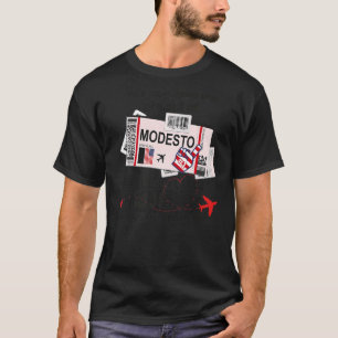 Modesto Girl Modesto Boarding Pass T-Shirt