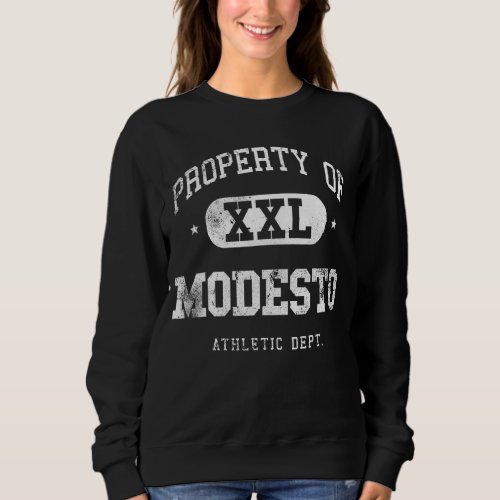 Modesto Property Xxl Sport College Athletic Funny Sweatshirt