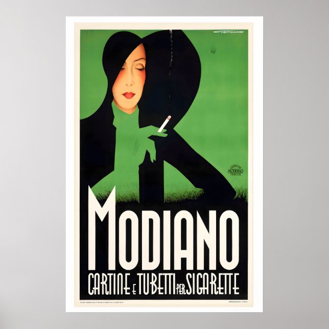 Modiano by Robert Bereny Vintage Art Deco Poster (Front)