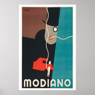 Modiano by Robert Bereny Vintage Art Deco Poster