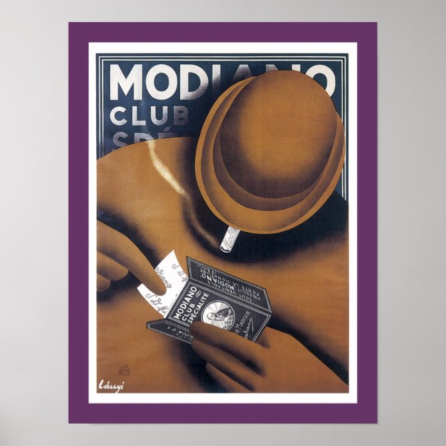 Modiano Cigaret Paper Advertisement Poster (Front)