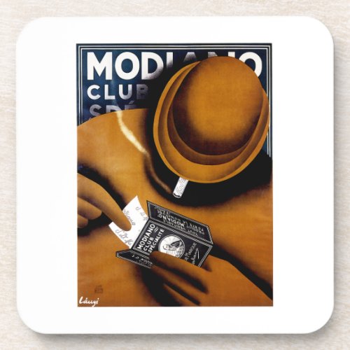 Modiano Cigarette Ad Drink Coaster