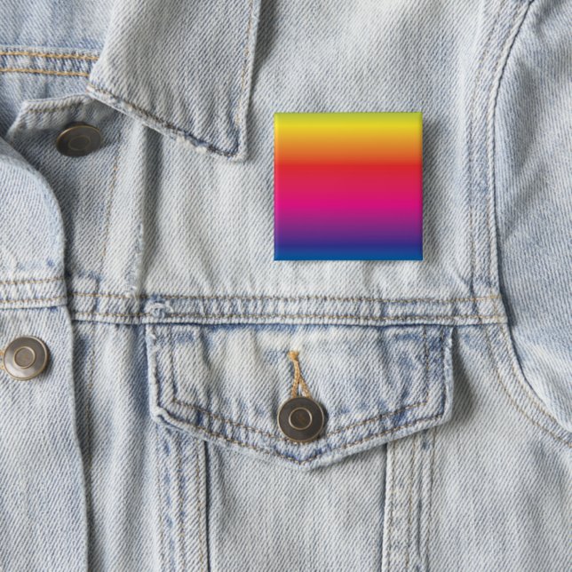 Modifiable Hues Chic Rainbow Image Template Pinback Button (In Situ)