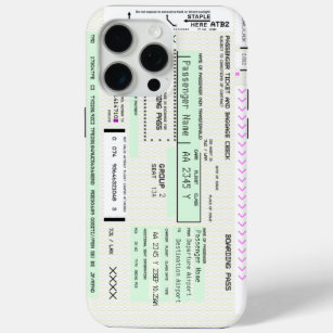 Boarding Pass Clear iPhone Case, Custom Case, Free Personalization