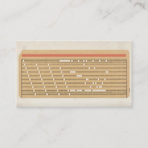 Customizable Customizable Punched Card Business Card Template