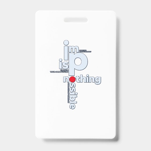 Modify Your Own Vertical Plastic Badge (Front)