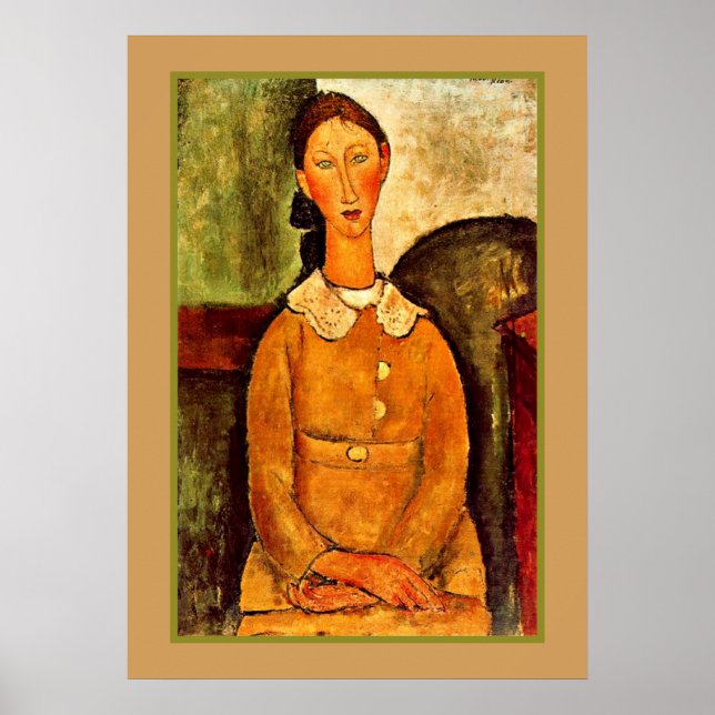 Modigliani - A Girl in a yellow dress Poster (Front)