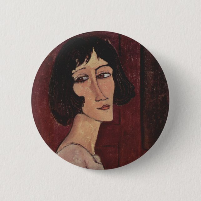 Modigliani Amedeo Portrait Pinback Button (Front)