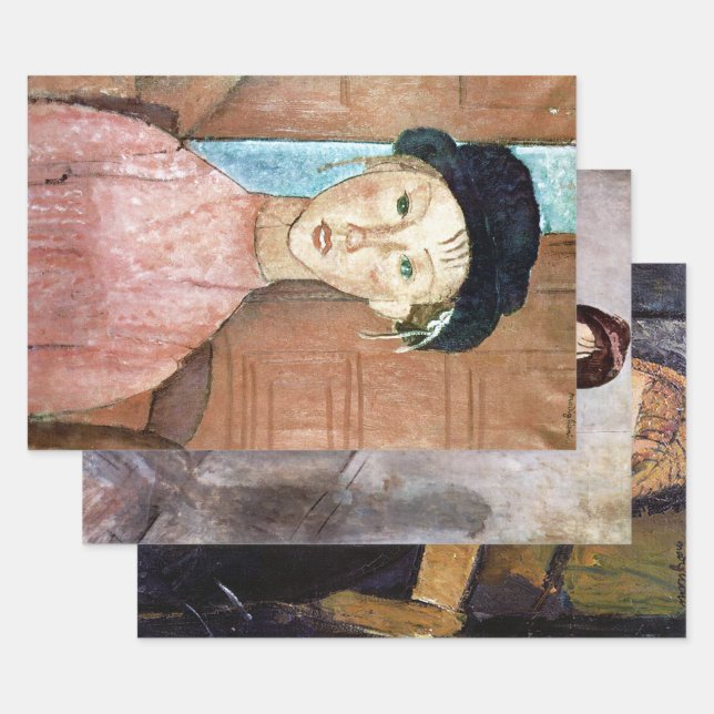 Modigliani Girls Wrapping Paper Sheets (Set)