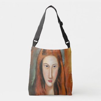 Modigliani - Portrait Of Jeanne Hebuterne Crossbody Bag by ForEverProud at Zazzle