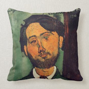 Modigliani - Portrait Of Leopold Zborowski Pillow by ForEverProud at Zazzle