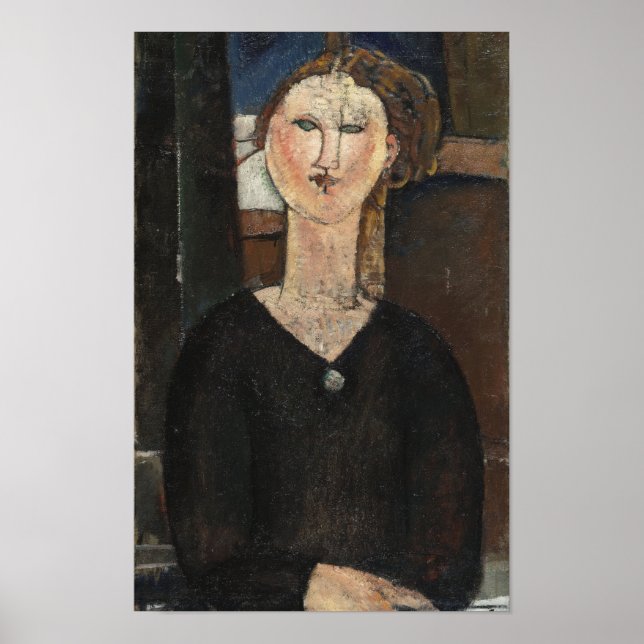 Modigliani Woman with Brooch Modern Art Print (Front)