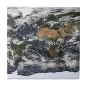 MODIS World Map Ceramic Tile