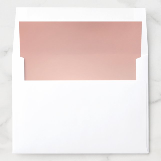 Modish Elegant Rose Gold Modern Glamorous Envelope Liner (In Envelope)
