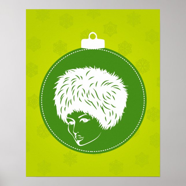 Modish Lime Christmas Poster (Front)