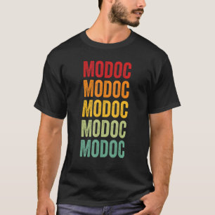 Modoc County California Rainbow Text Design T-Shirt