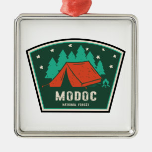 Modoc National Forest Camping Metal Ornament