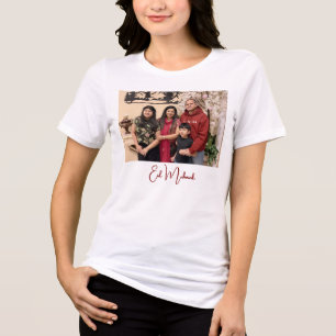  Modren elegent Eid mubarak  Family photo Tri-Blend Shirt