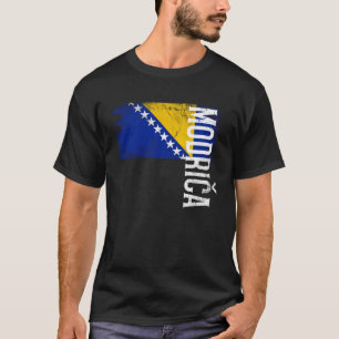Modrica Bosnia Flag For Bosnian Men Women Kids T-Shirt