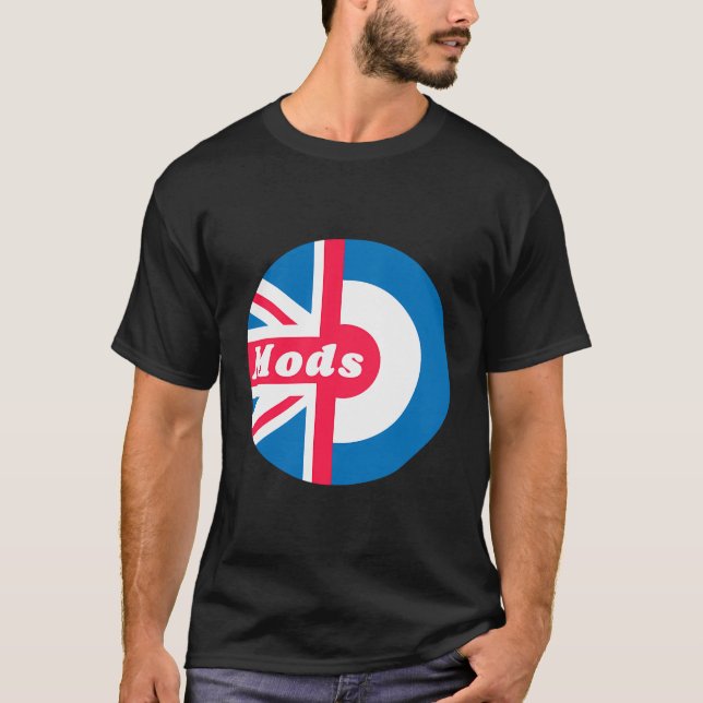 Mods Target Union Jack Roundel British Flag T-Shirt (Front)