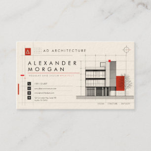 Modular Grid System Architect Business Card