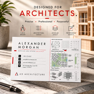 Modular Grid System Architect Business Card