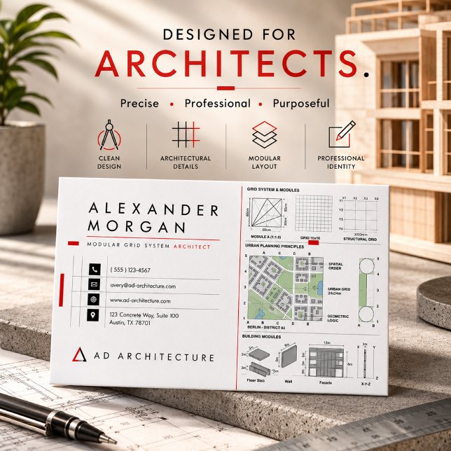 Modular Grid System Architect Business Card (Creator Uploaded)