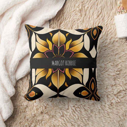 Modular Parquet Cherbourg Mosaic Pattern Throw Pillow