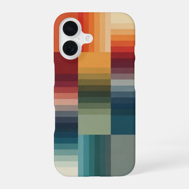 Modular Retro Layout iPhone Case (Back)