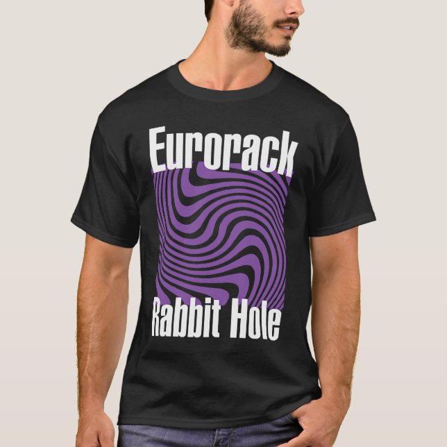 Modular Synth Eurorack Rabbit Hole T-Shirt (Front)