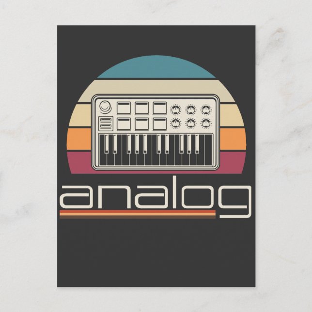 Modular Synthesizer Acid Analog Synth Musician Postcard (Front)