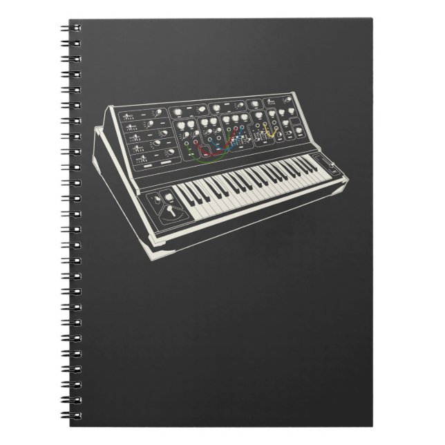Modular Synthesizer Analog Retro Electronic Music Notebook (Front)