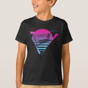 Modular Synthesizer Analog Vaporwave Techno Cat T-Shirt