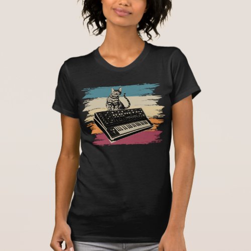 Modular Synthesizer Electronic Music Analog Cat T_Shirt