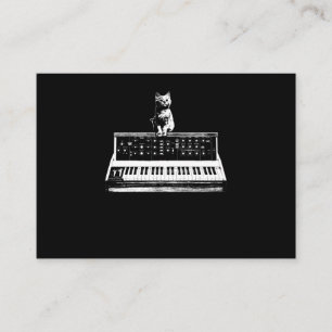 Modular Synthesizer Keyboard Music Producer Cat Sy Business Card