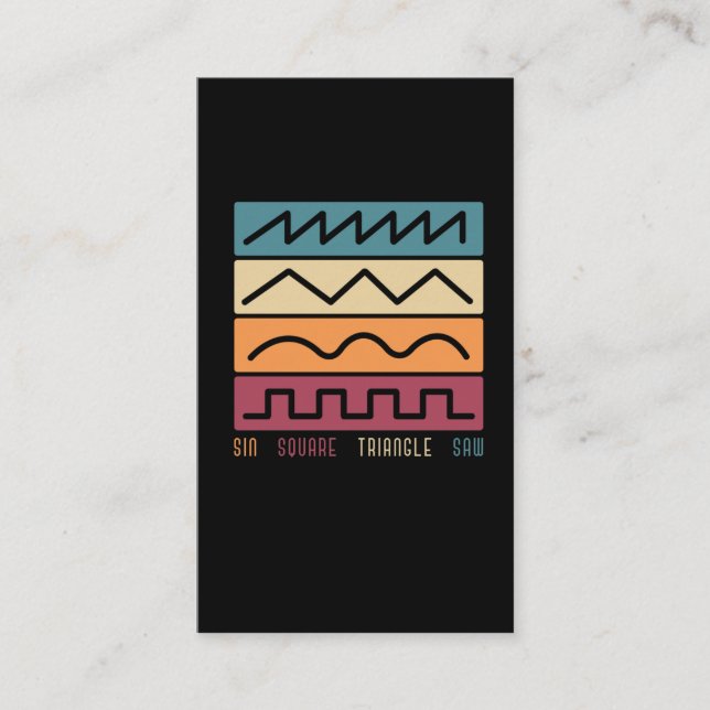 Modular Synthesizer Synth Vintage Analog Waveform Business Card (Front)