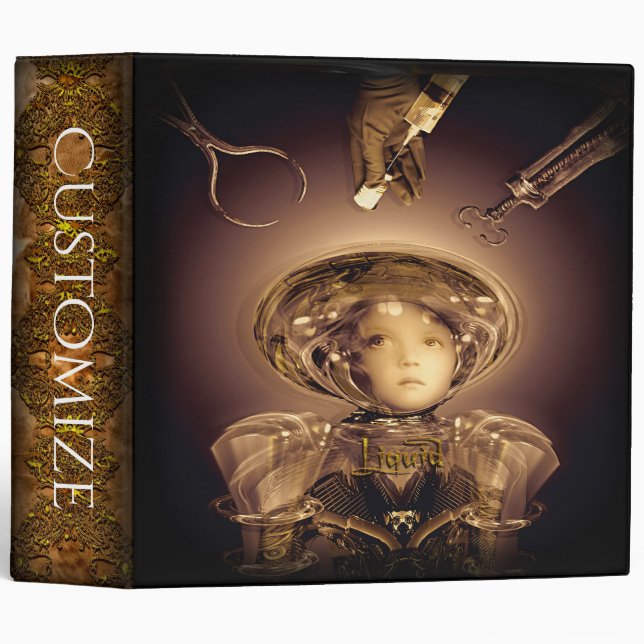 Modus Operandi Cyborg Future Customizable 3 Ring Binder (Front/Spine)