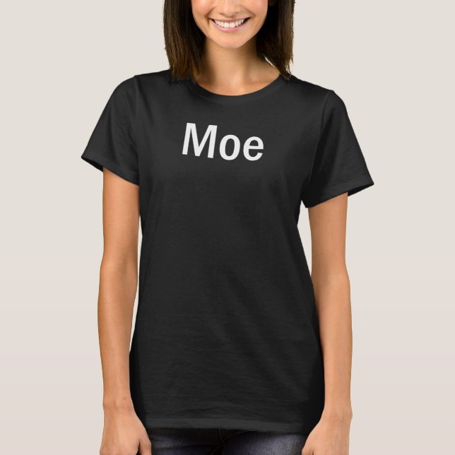 Moe Funny Group DIY Halloween Stooge Costume T-Shirt (Front)