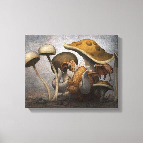 Moe the Mushroom Dragon Canvas Print