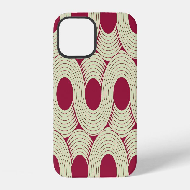 Moebius Stripe: Infinite Red-Green Tile Iphone Case (Back)