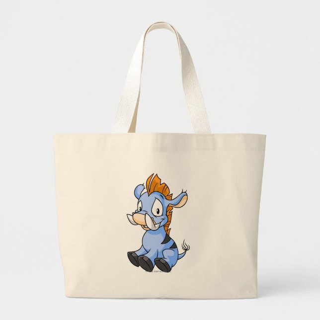 Moehog Blue Large Tote Bag (Front)