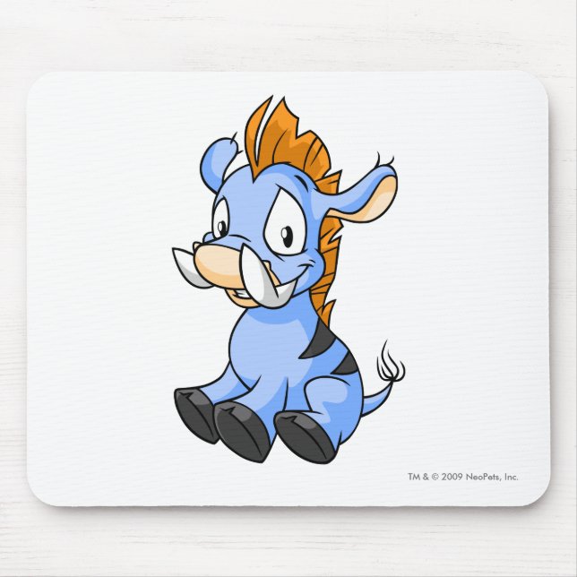 Moehog Blue Mouse Pad (Front)