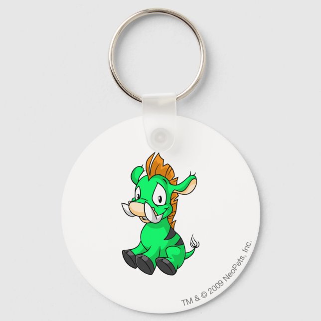 Moehog Green Keychain (Front)