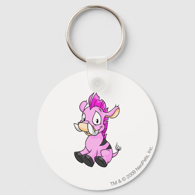 Moehog Pink Keychain (Front)