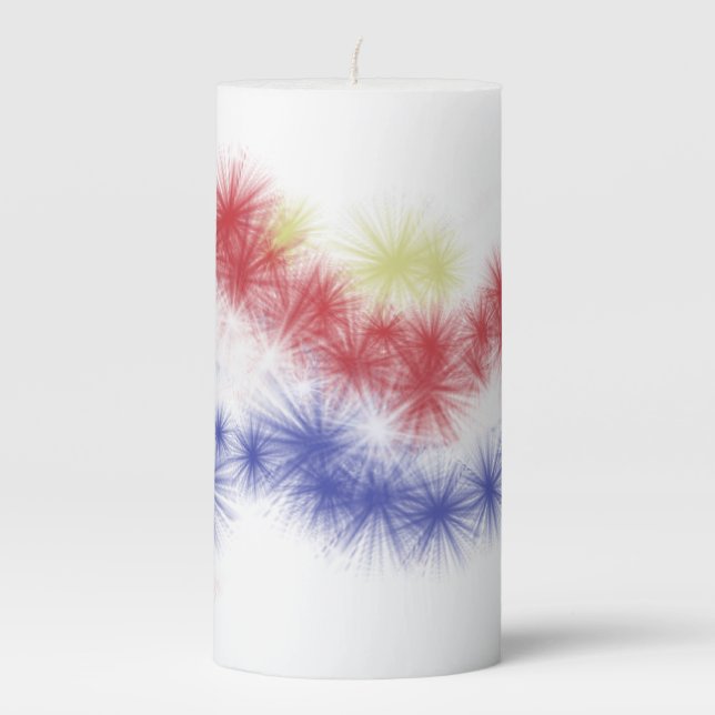 Moe's Fireworks Pillar Candle (Front)