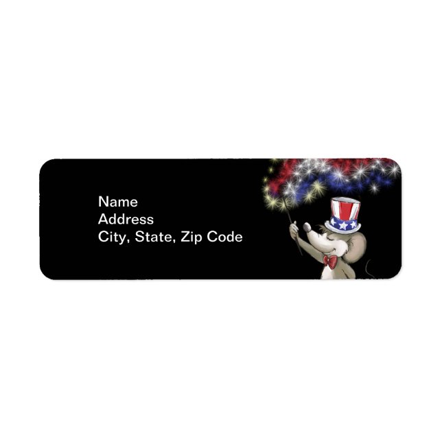 Moe's Happy 4th Of July Night Address Labels (Front)