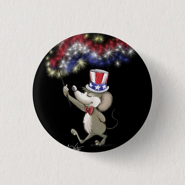 Moe's Happy 4th Of July Night Celebration Button (Front)