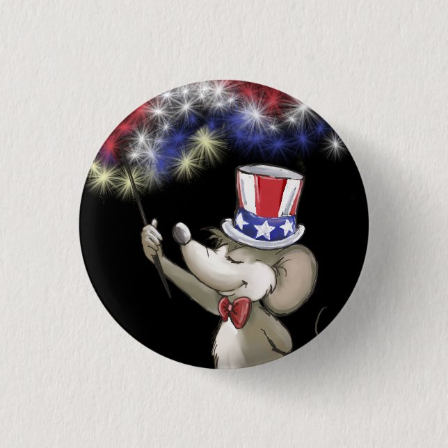 Moe's Happy 4th Of July Night Celebration Portrait Button (Front)